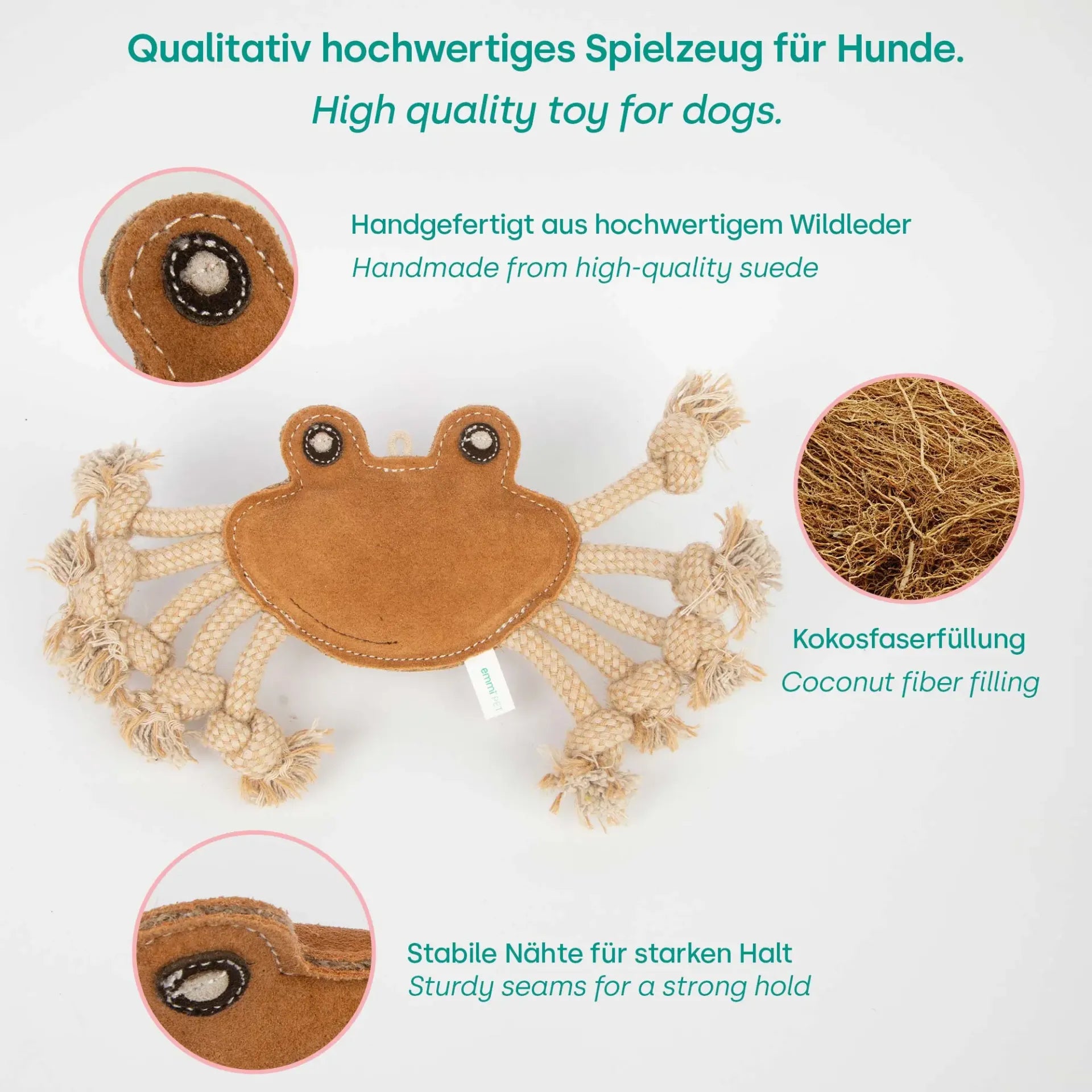 jouet à remorquer crabe