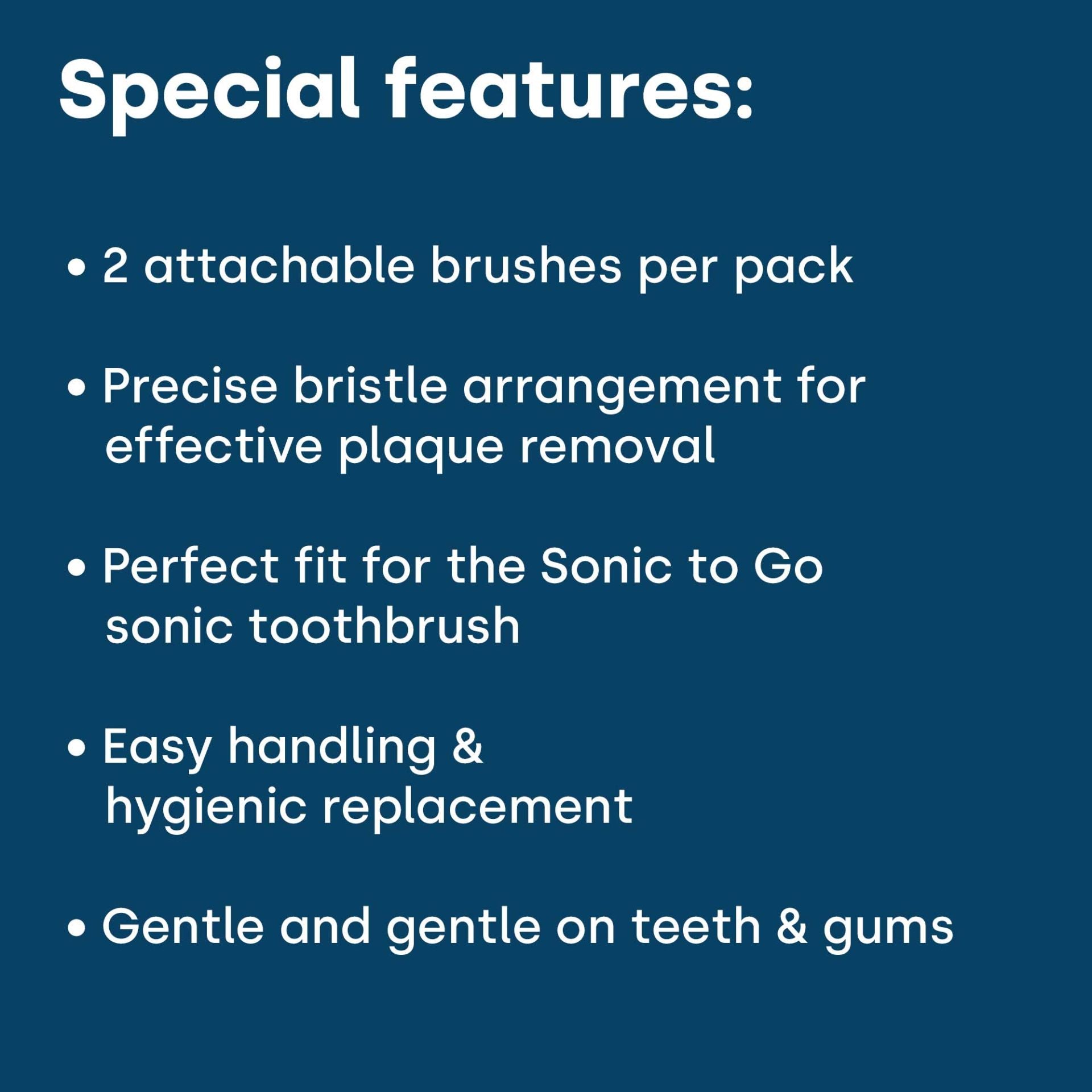 Têtes de brosse Sonic ToGo « noir » 2 pcs.