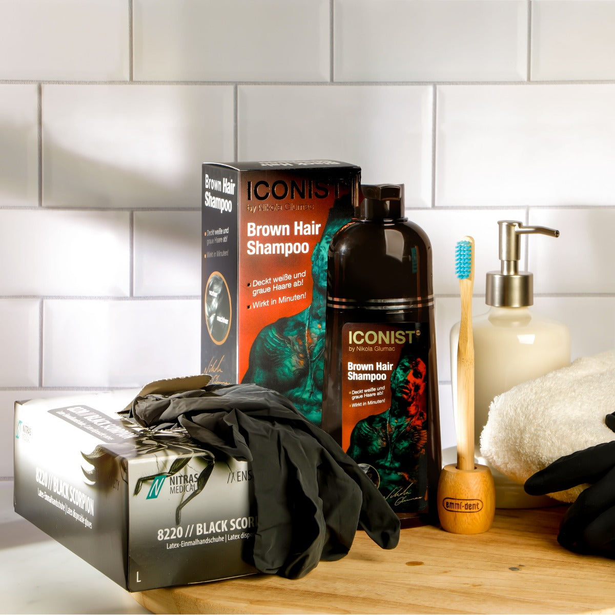 Champú para cabello castaño ICONIST de Nikola Glumac