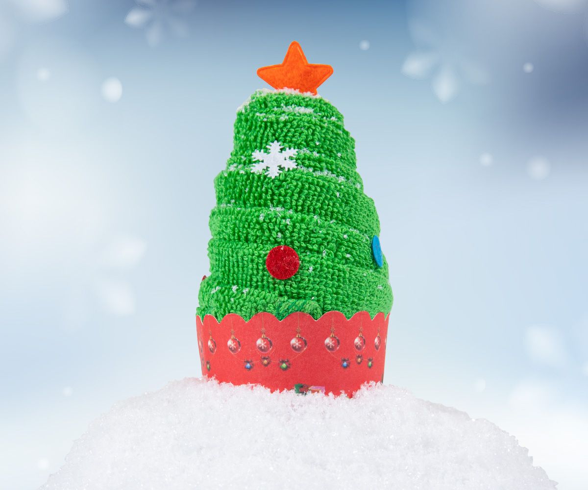 Christmas tree cotton towel