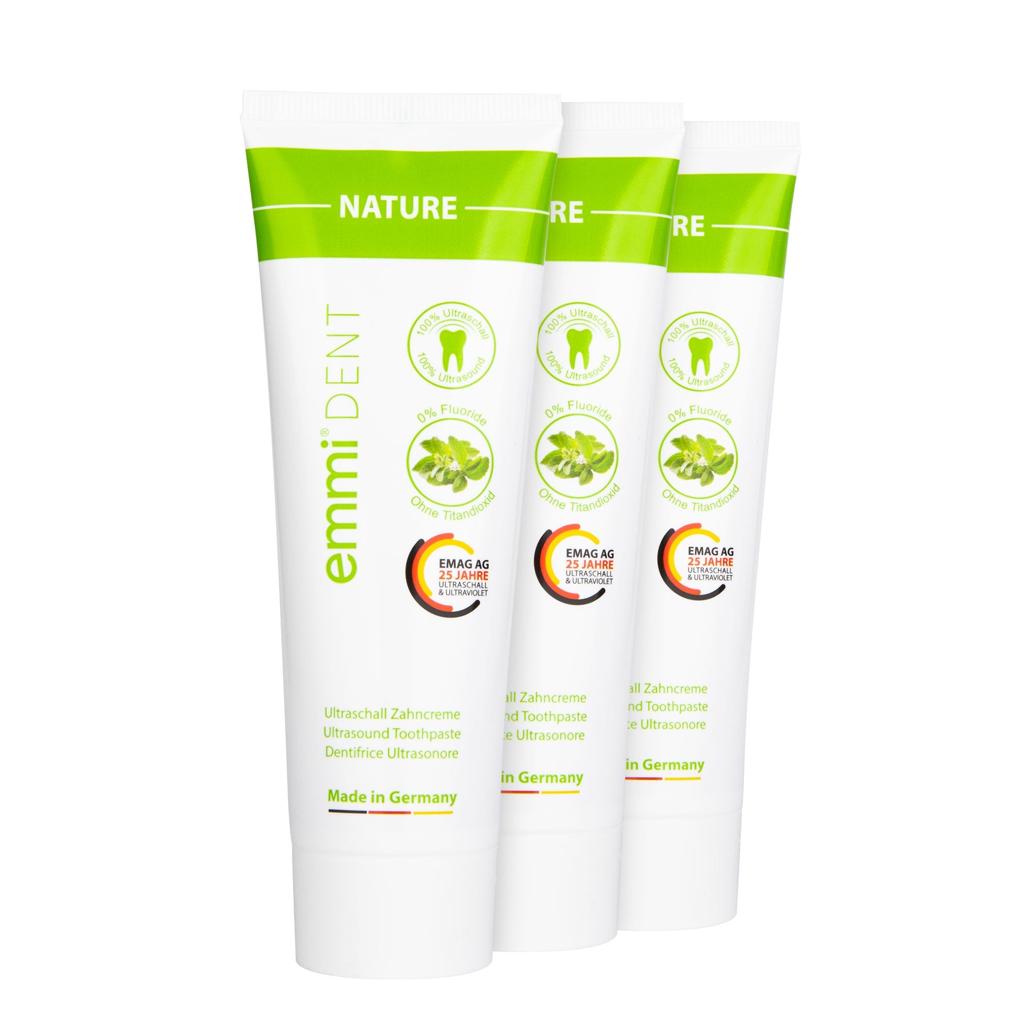 Nature toothpaste without fluoride and titanium dioxide