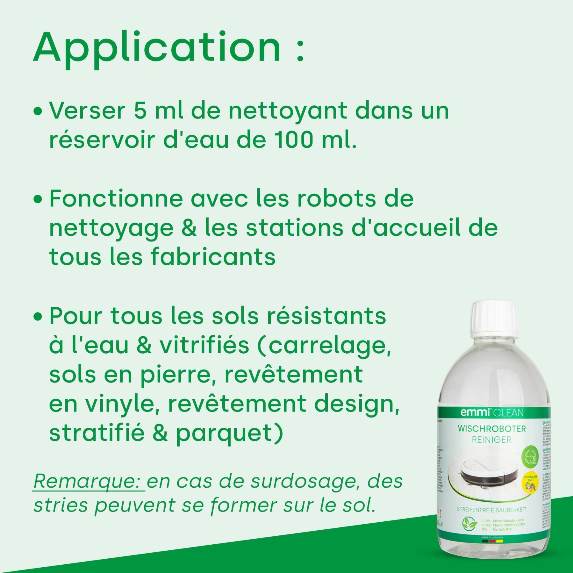 robot nettoyeur de sol 500 ml