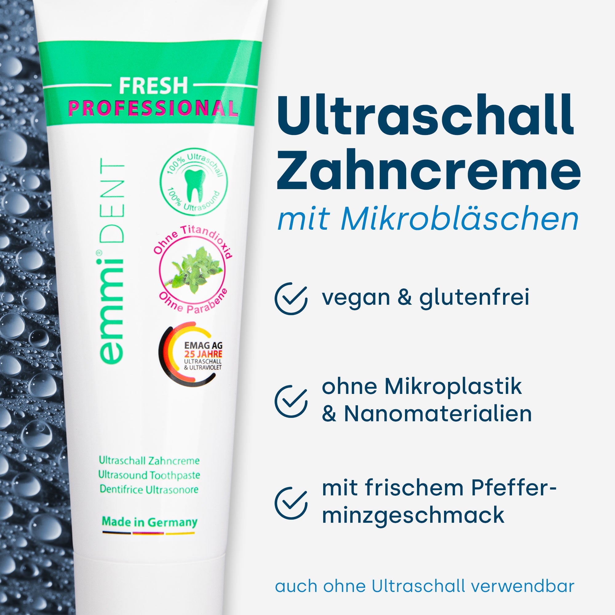 Ultraschallzahnbürste Metallic Weiße Zähne Set