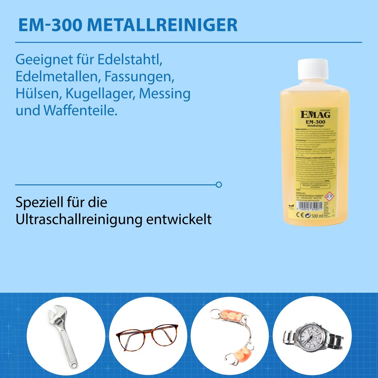 EM-300 Nettoyant pour métaux 500 ml