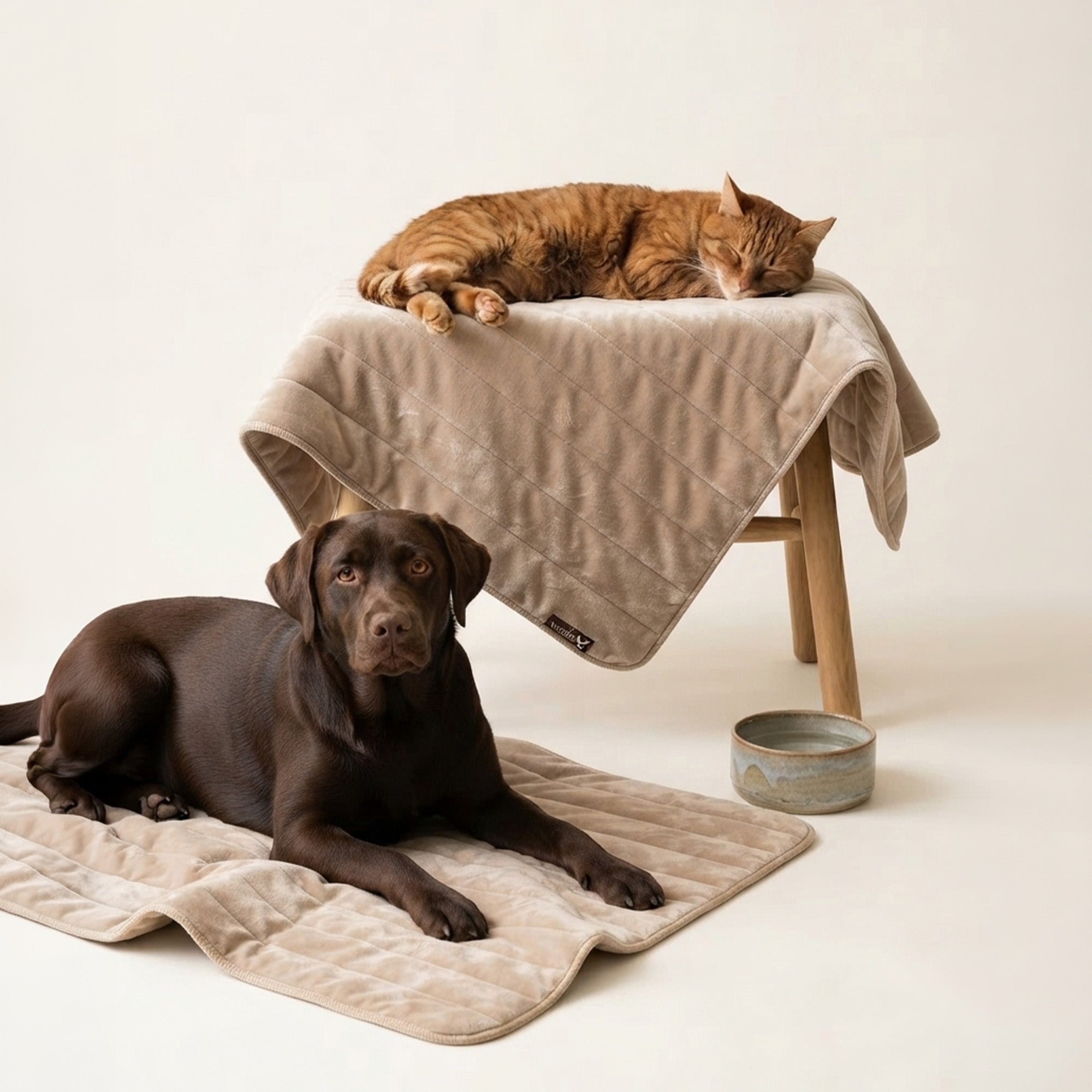 Quilted dog blanket