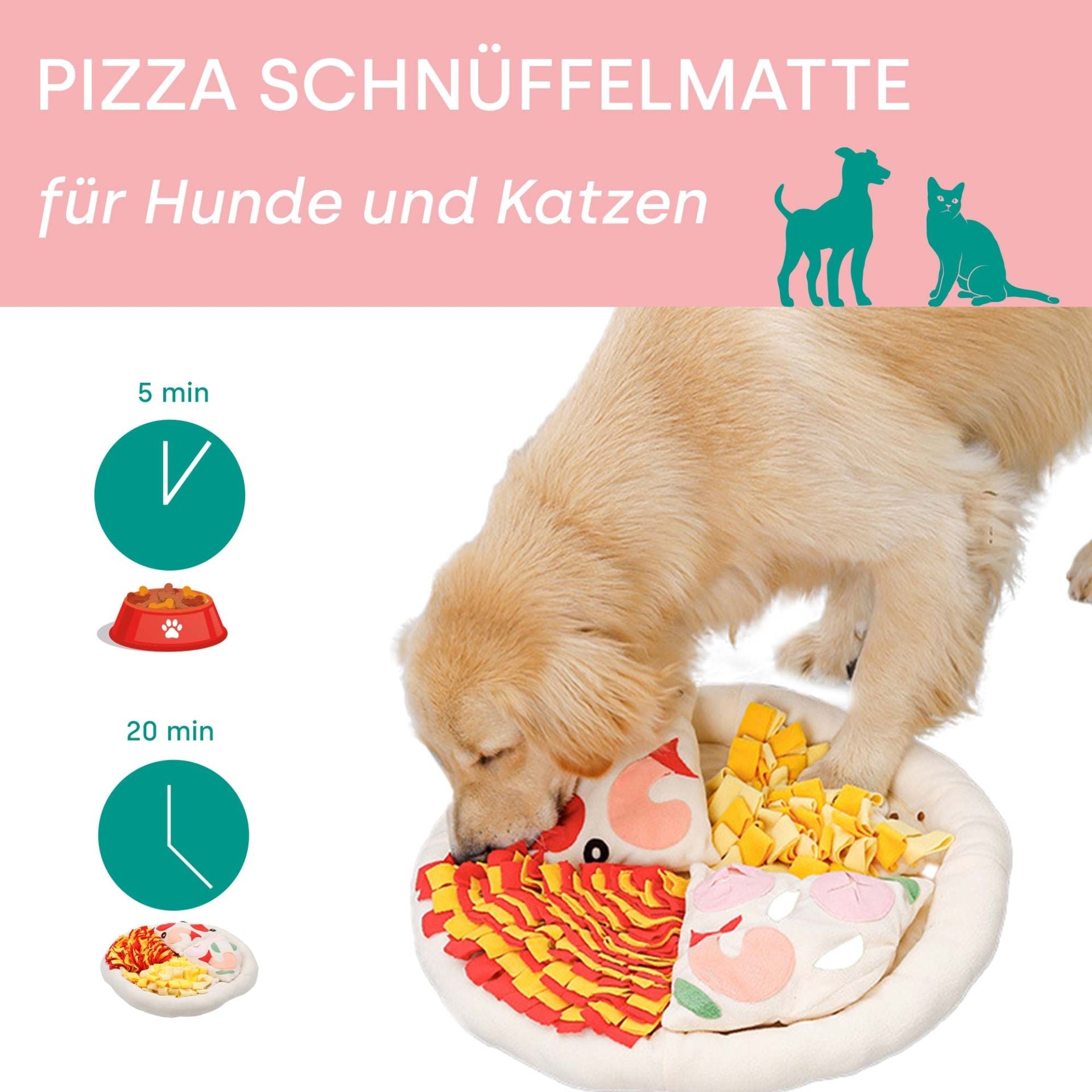 Sniffing Mat for Dogs Pizza