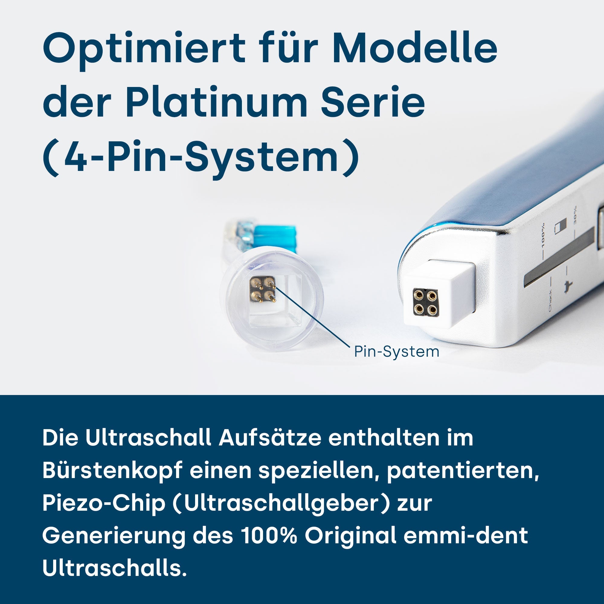 Ultraschallzahnbürste Platinum Weiße Zähne Set